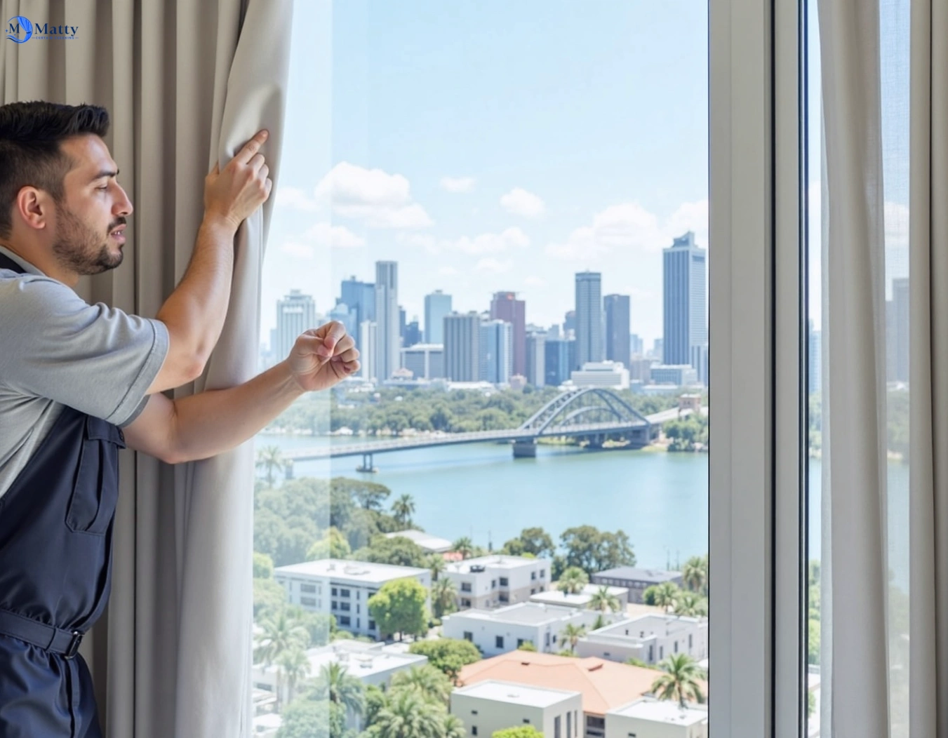 Professional curtain steam cleaning service mooloolaba QLD by Matty Curtain Cleaning