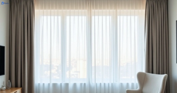 Freshly steam cleaned curtains in mooloolaba QLD
