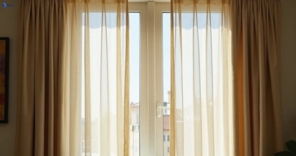Dusty and dull curtains in mooloolaba before steam cleaning